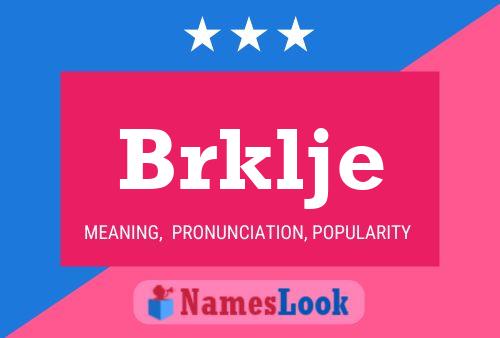 Brklje Name Poster