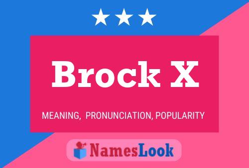 Brock X Name Poster