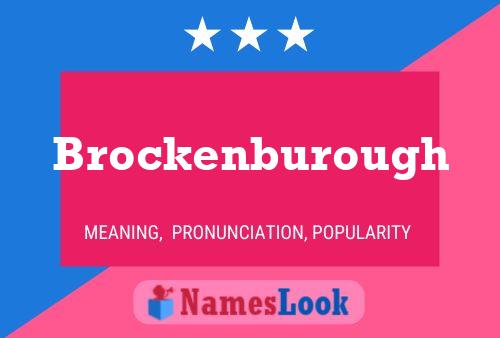 Brockenburough Name Poster