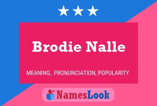 Brodie Nalle Name Poster