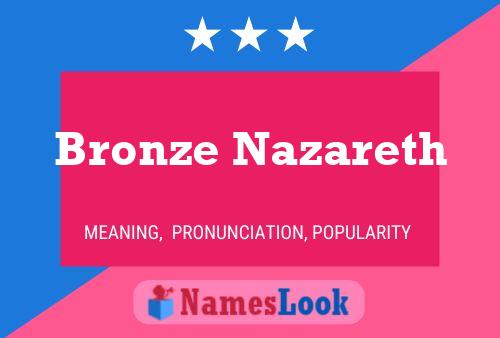 Bronze Nazareth Name Poster