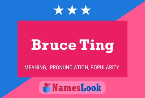 Bruce Ting Name Poster