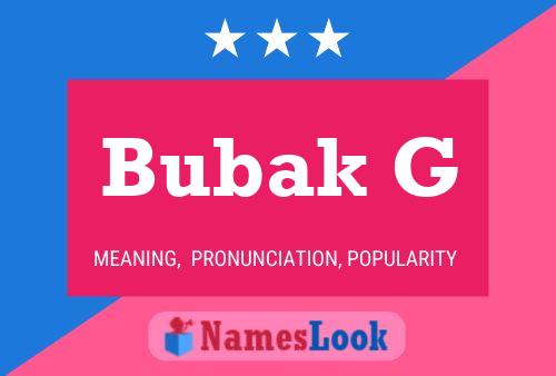 Bubak G Name Poster