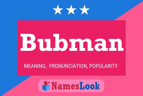 Bubman Name Poster