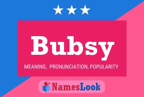 Bubsy Name Poster