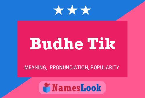 Budhe Tik Name Poster