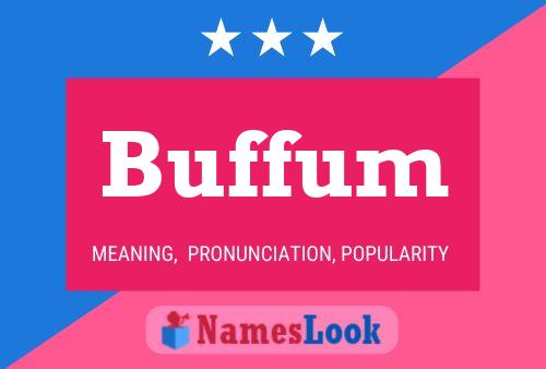 Buffum Name Poster