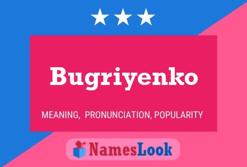 Bugriyenko Name Poster