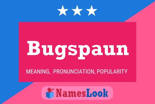 Bugspaun Name Poster