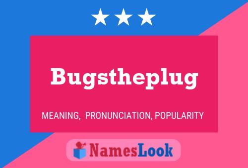 Bugstheplug Name Poster