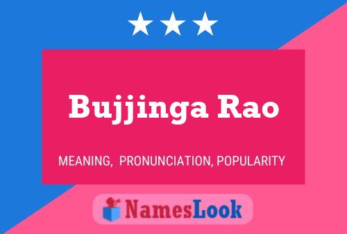 Bujjinga Rao Name Poster