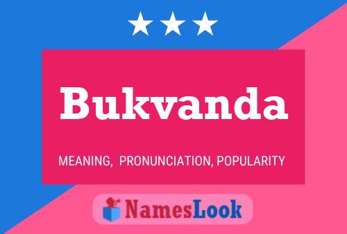 Bukvanda Name Poster