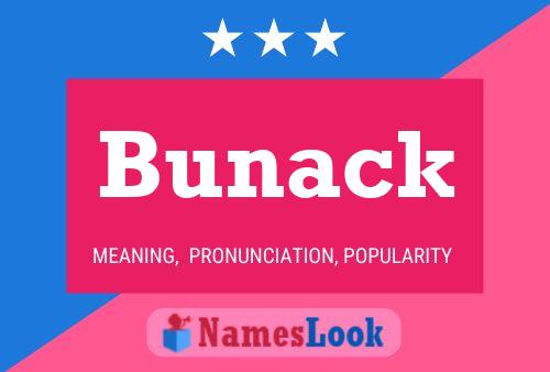 Bunack Name Poster