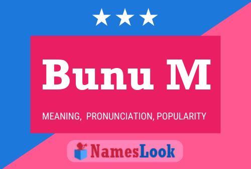 Bunu M Name Poster