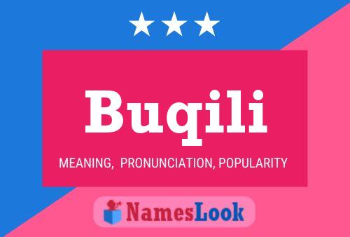 Buqili Name Poster