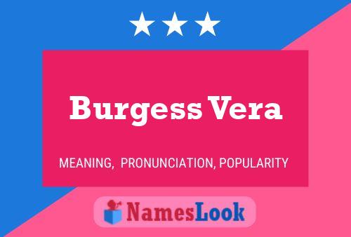 Burgess Vera Name Poster