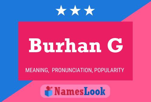 Burhan G Name Poster