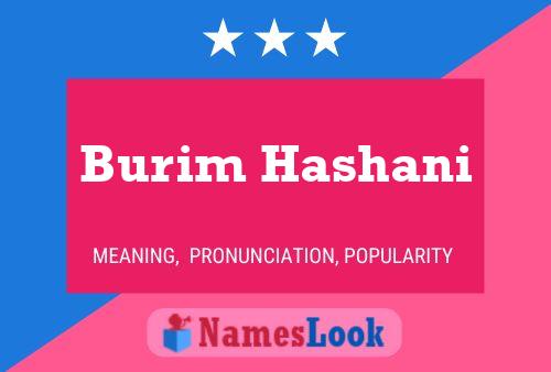 Burim Hashani Name Poster