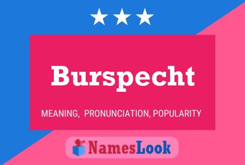 Burspecht Name Poster