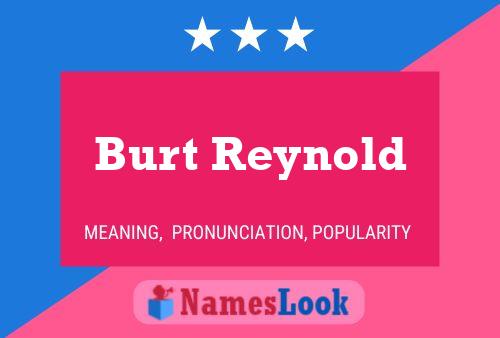 Burt Reynold Name Poster