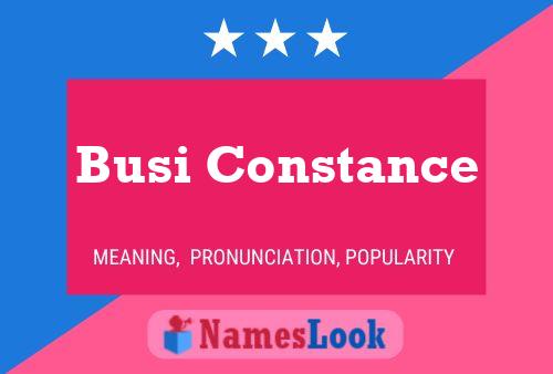 Busi Constance Name Poster