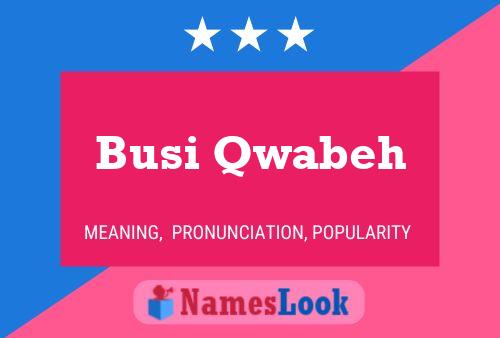 Busi Qwabeh Name Poster