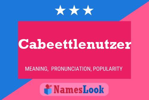 Cabeettlenutzer Name Poster