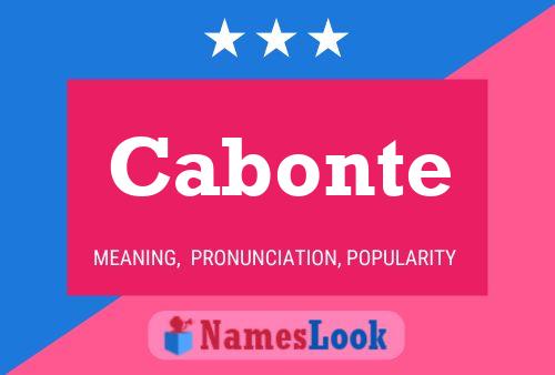 Cabonte Name Poster