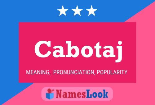 Cabotaj Name Poster