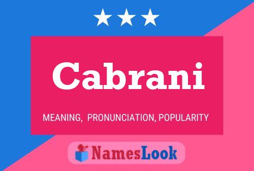 Cabrani Name Poster