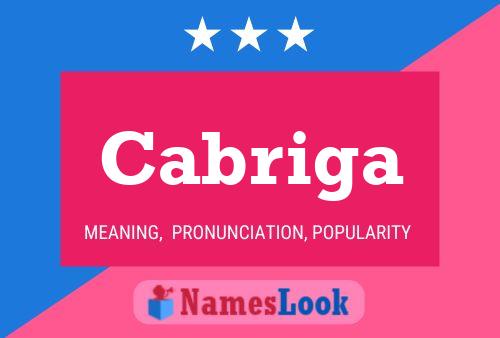 Cabriga Name Poster