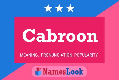 Cabroon Name Poster