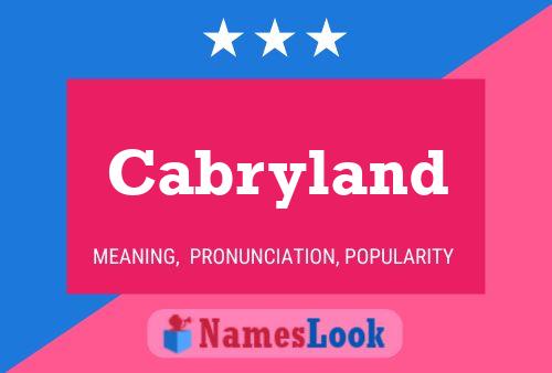 Cabryland Name Poster