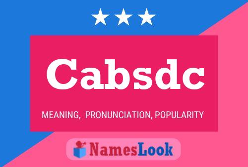 Cabsdc Name Poster