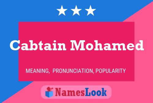 Cabtain Mohamed Name Poster