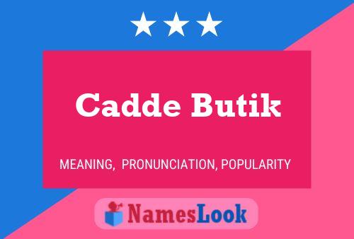 Cadde Butik Name Poster