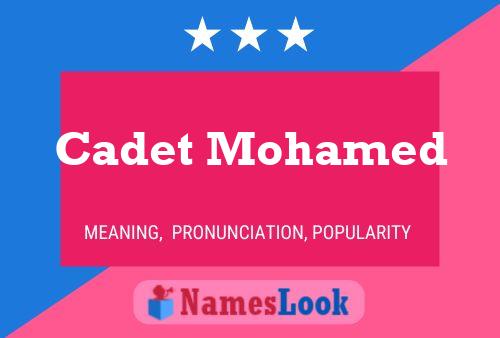 Cadet Mohamed Name Poster