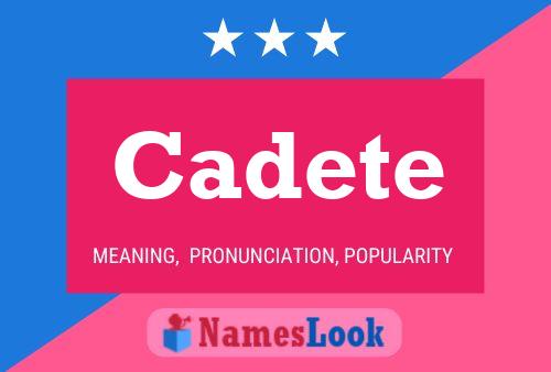 Cadete Name Poster