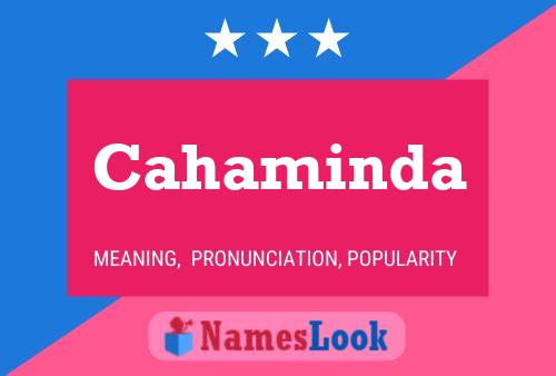 Cahaminda Name Poster