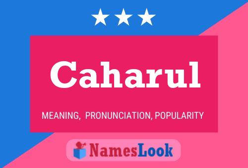 Caharul Name Poster