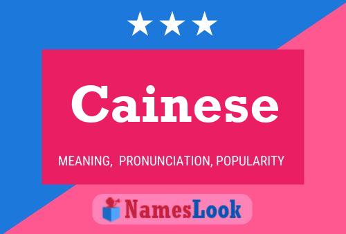 Cainese Name Poster