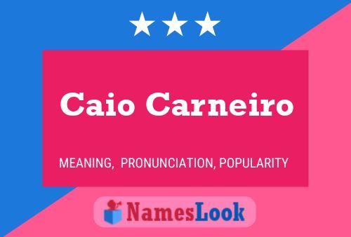 Caio Carneiro Name Poster