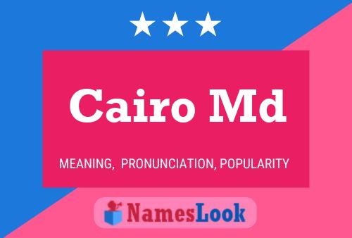 Cairo Md Name Poster