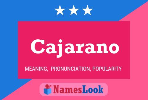 Cajarano Name Poster