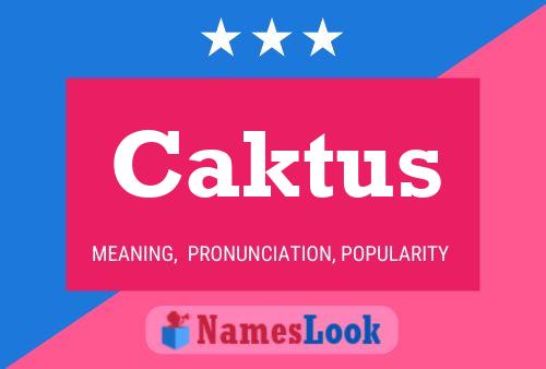 Caktus Name Poster