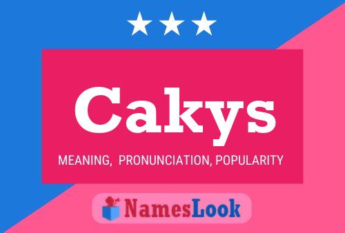 Cakys Name Poster