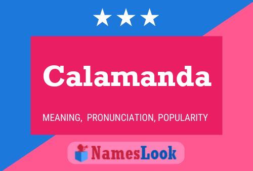 Calamanda Name Poster