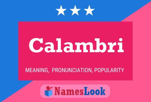 Calambri Name Poster