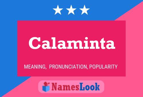 Calaminta Name Poster