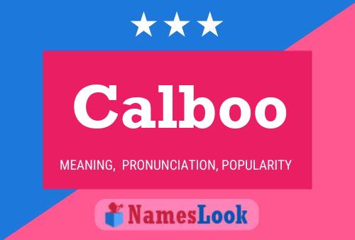 Calboo Name Poster